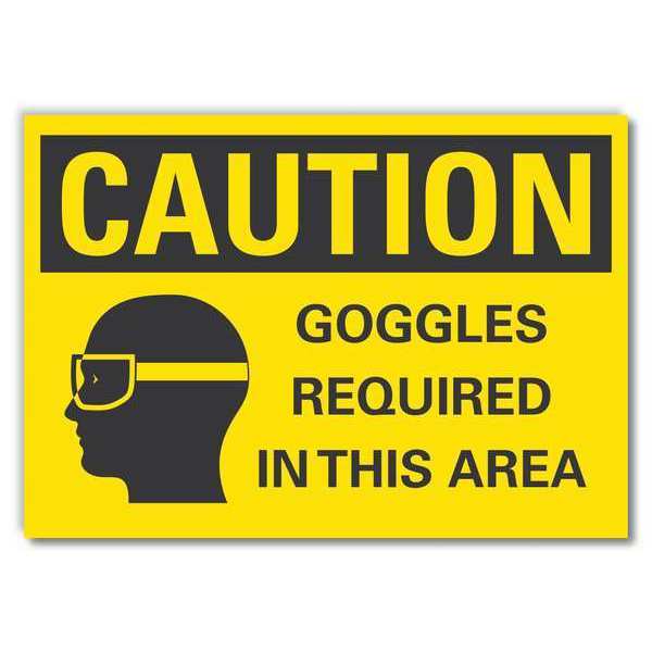 Caution Sign, Self-Adhesive Vinyl, 7 in. H, LCU3-0169-RD_10x7