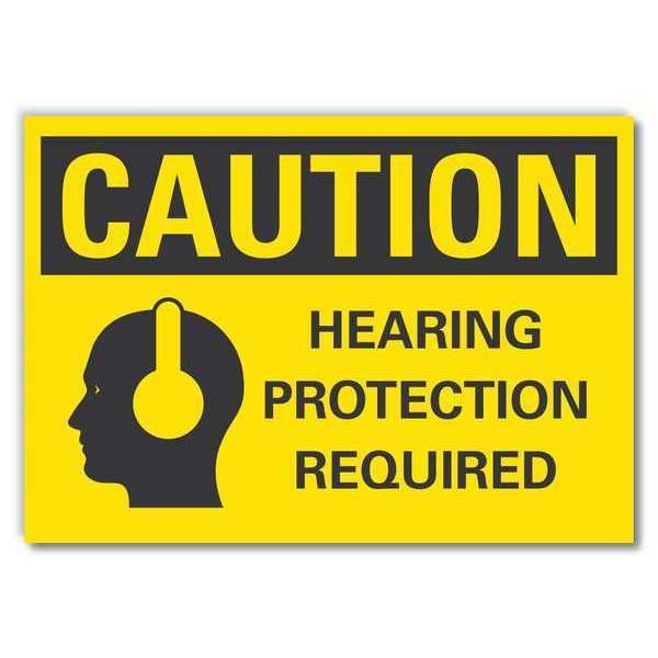 Caution Sign, Self-Adhesive Vinyl, 5 in. H, LCU3-0159-RD_7x5