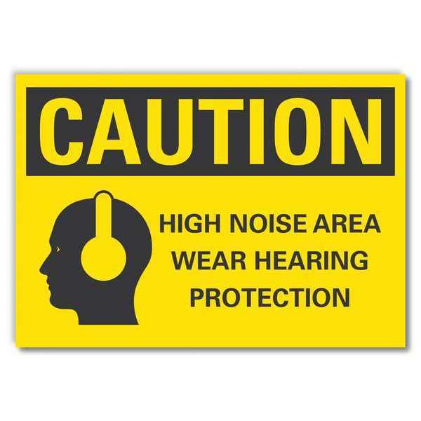 Caution Sign, Self-Adhesive Vinyl, 7 in. H, LCU3-0160-RD_10x7
