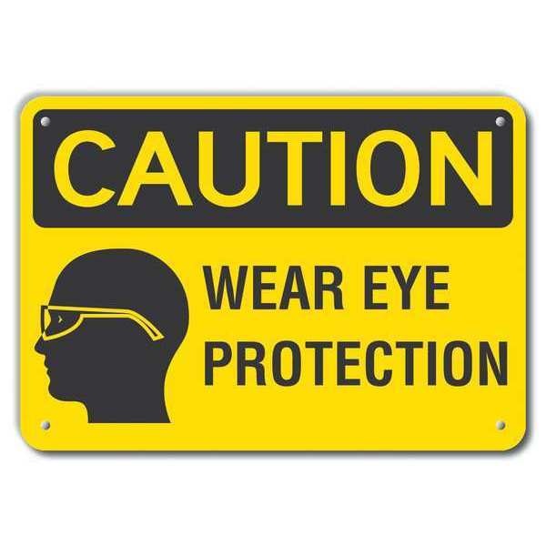 Caution Sign, Recycled Aluminum, 10 in. H, LCU3-0162-RA_14x10