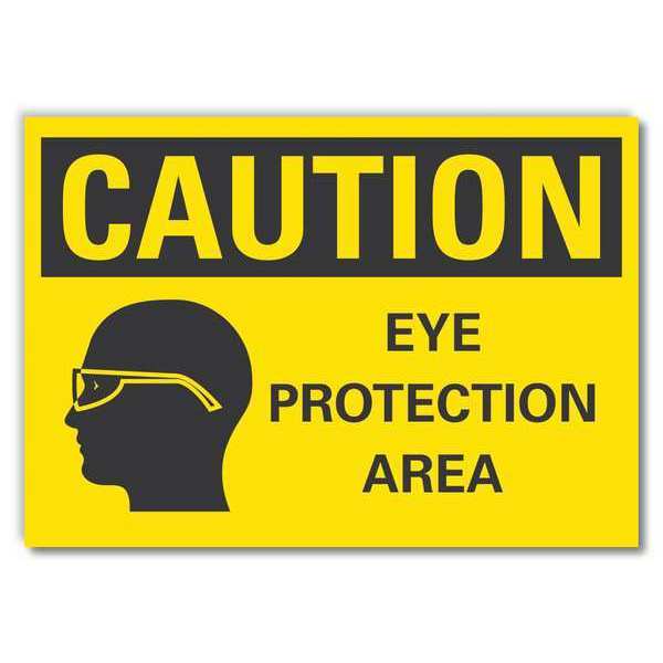Caution Sign, Self-Adhesive Vinyl, 7 in. H, LCU3-0164-RD_10x7