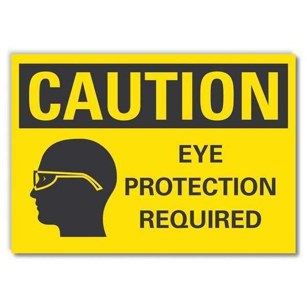 Caution Sign, Self-Adhesive Vinyl, 10 in H, LCU3-0165-RD_14x10