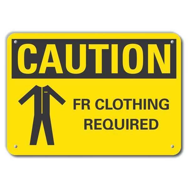 Caution Sign, Recycled Aluminum, 10 in. H, LCU3-0173-RA_14x10