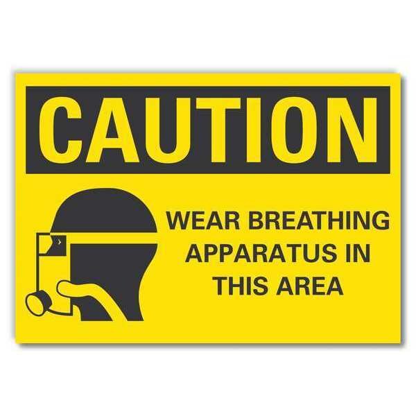 Caution Sign, Self-Adhesive Vinyl, 10 in H, LCU3-0176-RD_14x10