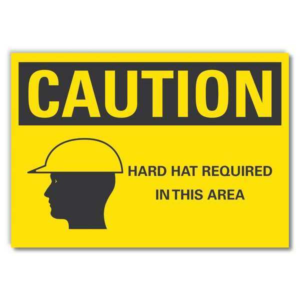 Caution Sign, Self-Adhesive Vinyl, 10 in H, LCU3-0177-RD_14x10