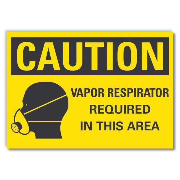 Caution Sign, Self-Adhesive Vinyl, 7 in. H, LCU3-0183-RD_10x7