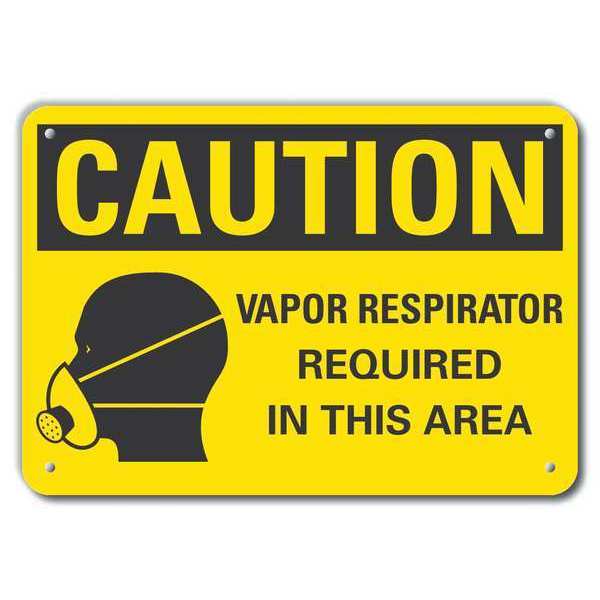 Caution Sign, Recycled Aluminum, 7 in. H, LCU3-0183-RA_10x7