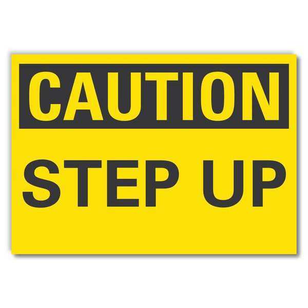 Caution Sign, 10 in H, 14 in W, Non-PVC Polymer, Horizontal Rectangle, LCU3-0204-ED_14x10
