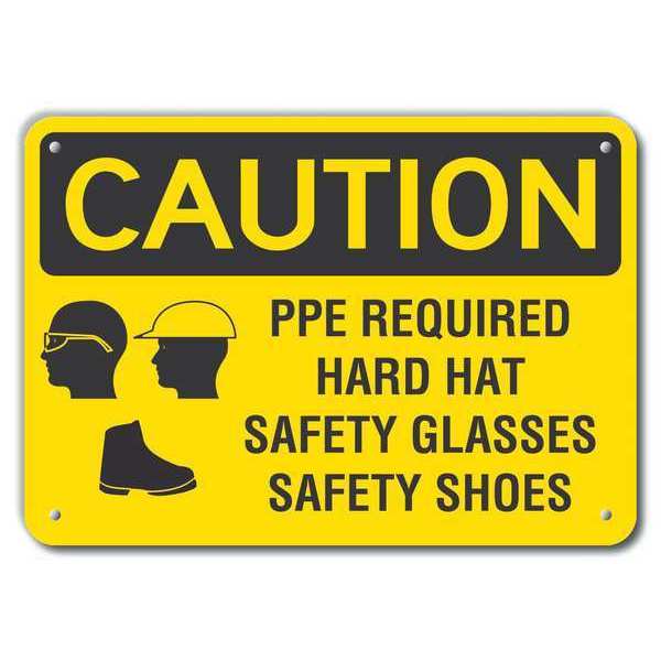 Caution Sign, Recycled Aluminum, 7 in. H, LCU3-0191-RA_10x7
