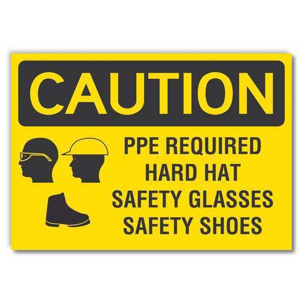 Caution Sign, Self-Adhesive Vinyl, 5 in. H, LCU3-0191-RD_7x5