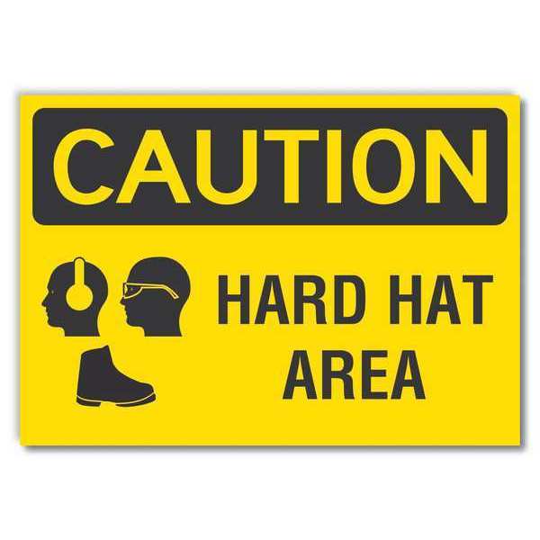 Caution Sign, Self-Adhesive Vinyl, 10 in H, LCU3-0192-RD_14x10