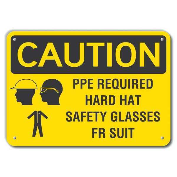 Caution Sign, Recycled Aluminum, 7 in. H, LCU3-0193-RA_10x7