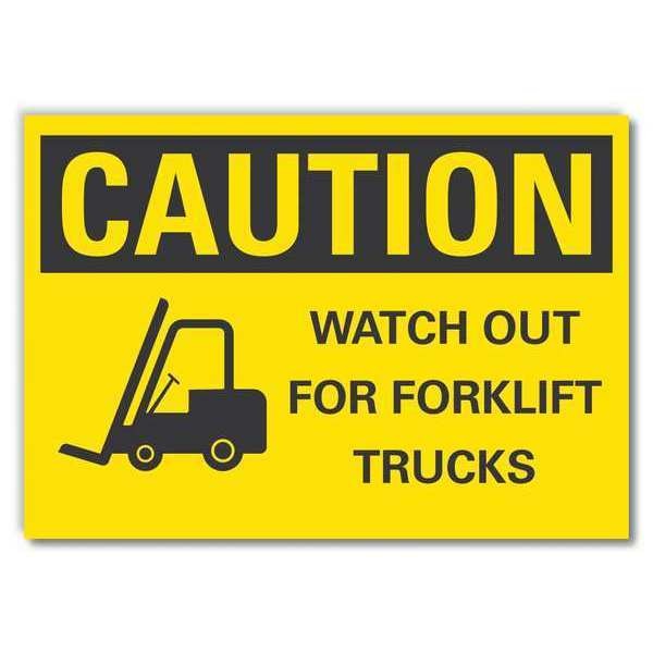 Caution Sign, 7 in H, 10 in W, Reflective Sheeting, Vertical Rectangle, English, LCU3-0195-RD_10x7