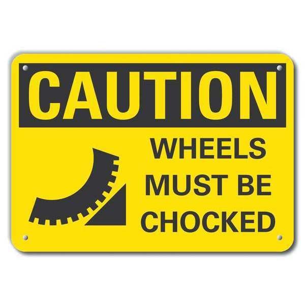 Caution Sign, 10 in H, 14 in W, Plastic, Horizontal Rectangle, English, LCU3-0198-NP_14x10