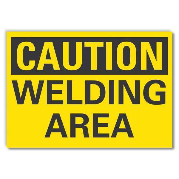 Caution Sign, 7 in Height, 10 in Width, Reflective Sheeting, Vertical Rectangle, English