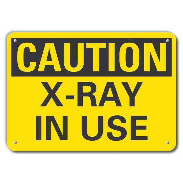 Caution Sign, 10 in H, 14 in W, Plastic, Horizontal Rectangle, LCU3-0220-NP_14x10
