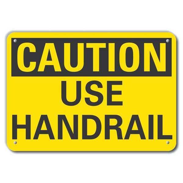 Caution Sign, 7 in H, 10 in W, Aluminum, Vertical Rectangle, English, LCU3-0218-RA_10x7