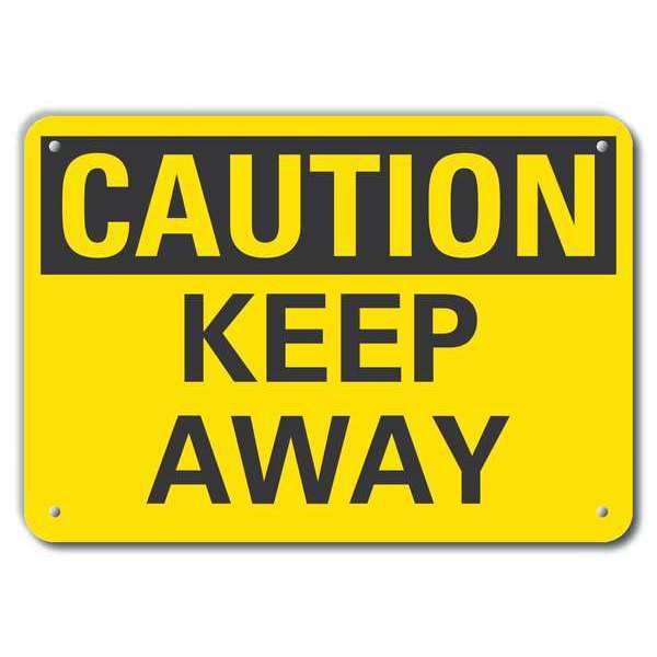 Caution Sign, 7 in H, 10 in W, Plastic, Vertical Rectangle, English, LCU3-0207-NP_10x7