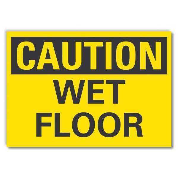 Caution Sign, 3 1/2 in H, 5 in W, Reflective Sheeting, Horizontal Rectangle, LCU3-0208-RD_5x3.5