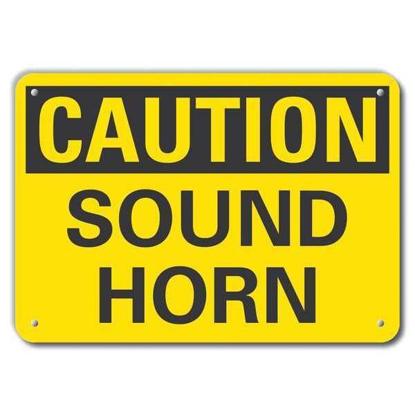 Caution Sign, 7 in H, 10 in W, Plastic, Vertical Rectangle, English, LCU3-0209-NP_10x7
