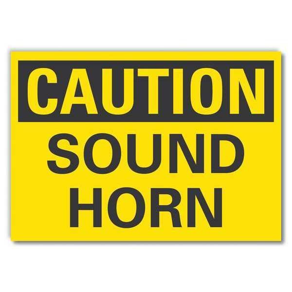 Caution Sign, 7 in H, 10 in W, Non-PVC Polymer, Vertical Rectangle, English, LCU3-0209-ED_10x7