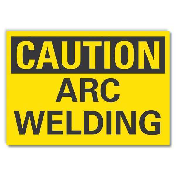 Caution Sign, 7 in Height, 10 in Width, Non-PVC Polymer, Vertical Rectangle, English