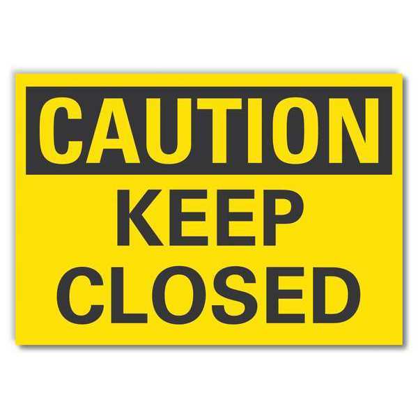 Caution Sign, Self-Adhesive Vinyl, 10 in H, LCU3-0213-RD_14x10