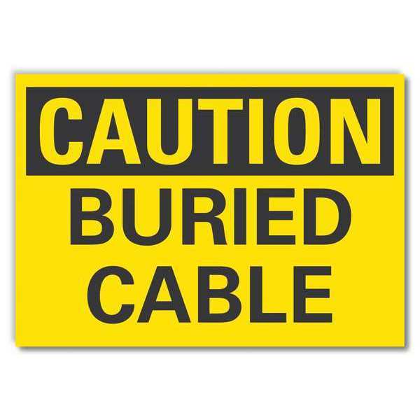 Caution Sign, 5 in H, 7 in W, Horizontal Rectangle, English, LCU3-0214-RD_7x5