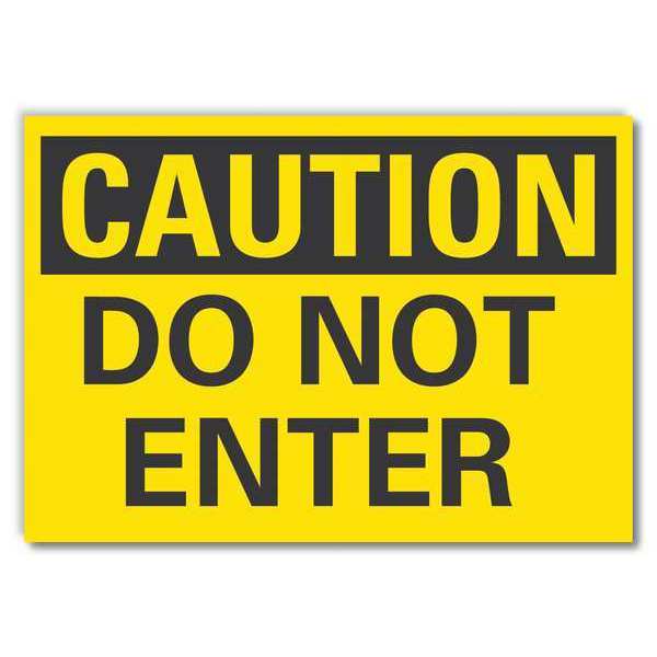 Exit & Entrance Caution Reflective Label, 5 in H, 7 in W, , English, LCU3-0215-RD_7x5