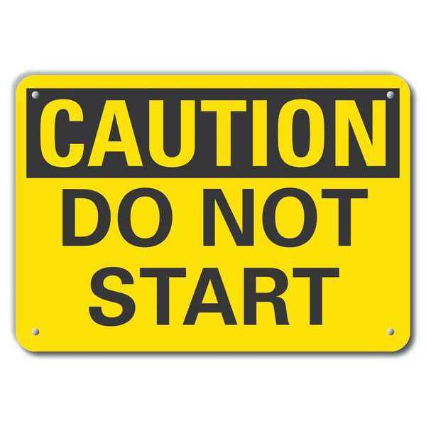 Caution Sign, Recycled Aluminum, 7 in. H, LCU3-0216-RA_10x7
