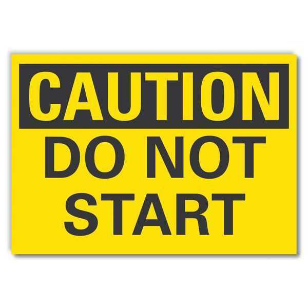 Caution Sign, Self-Adhesive Vinyl, 10 in H, LCU3-0216-RD_14x10