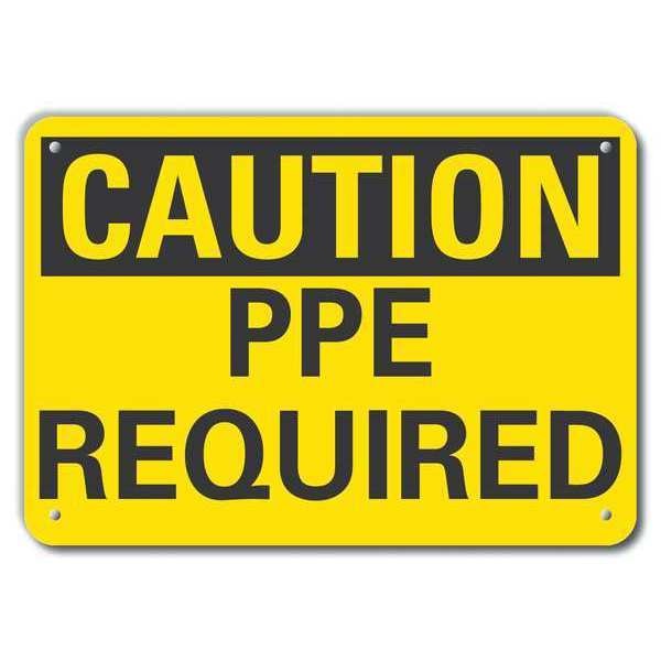 Caution Sign, Recycled Aluminum, 10 in. H, LCU3-0217-RA_14x10