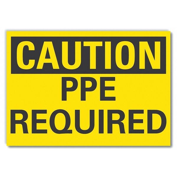 Caution Sign, Self-Adhesive Vinyl, 10 in H, LCU3-0217-RD_14x10