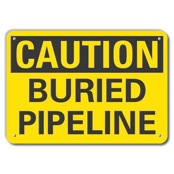 Caution Sign, 10 in H, 14 in W, Horizontal Rectangle, English, LCU3-0236-RA_14x10