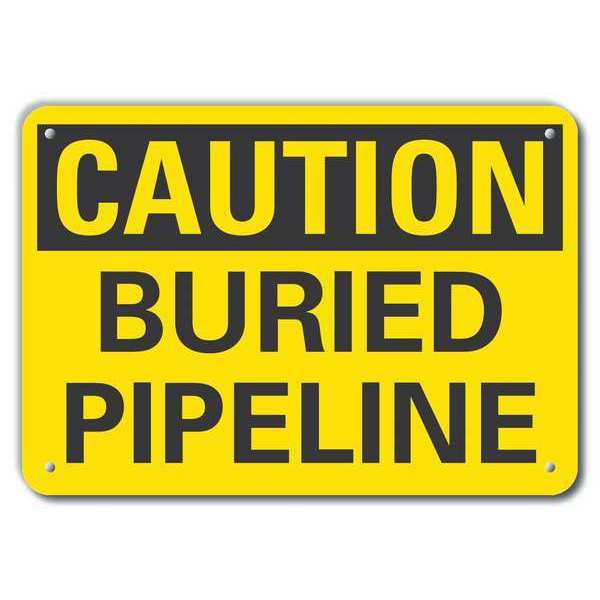 Caution Sign, 7 in H, 10 in W, Vertical Rectangle, English, LCU3-0236-RA_10x7