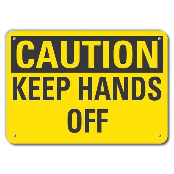 Caution Sign, 7 in Height, 10 in Width, Plastic, Vertical Rectangle, English