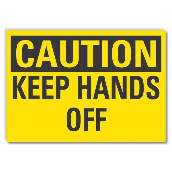 Caution Sign, 3 1/2 in Height, 5 in Width, Reflective Sheeting, Horizontal Rectangle, English
