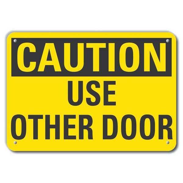 Caution Sign, 7 in H, 10 in W, Plastic, Vertical Rectangle, English, LCU3-0232-NP_10x7