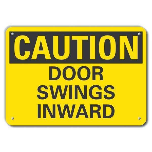 Caution Sign, 10 in H, 14 in W, Aluminum, Horizontal Rectangle, English, LCU3-0252-RA_14x10