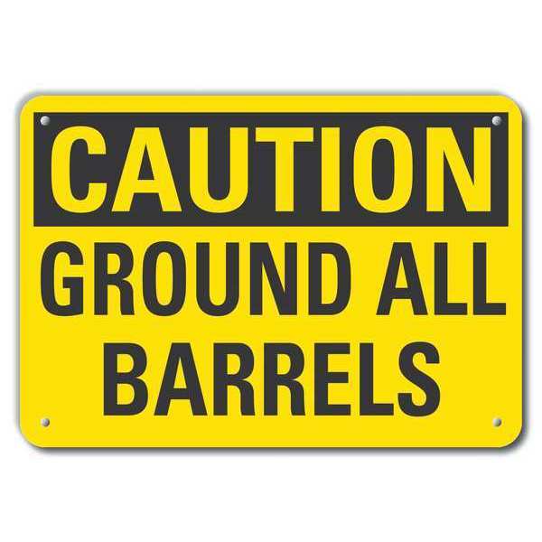 Caution Sign, Recycled Aluminum, 7 in. H, LCU3-0254-RA_10x7
