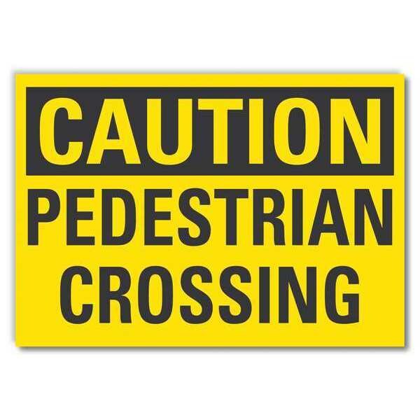Caution Sign, 3 1/2 in H, 5 in W, Reflective Sheeting, Horizontal Rectangle, LCU3-0255-RD_5x3.5