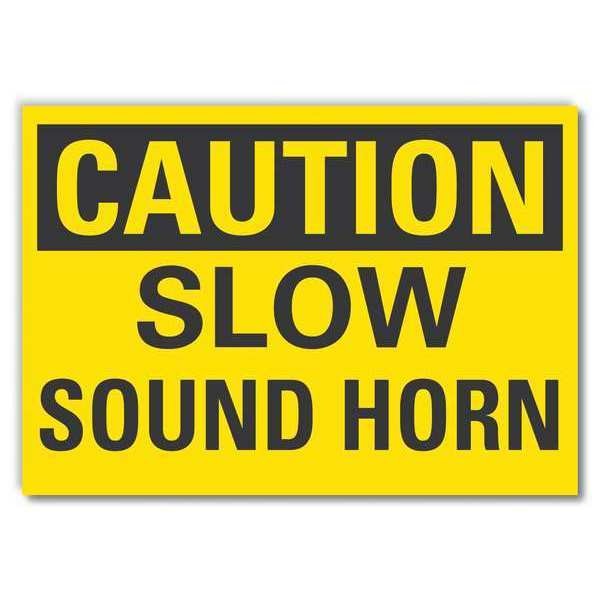 Lift Truck Traffic Caution Reflective Label, 5 in H, 7 in W, , English, LCU3-0239-RD_7x5