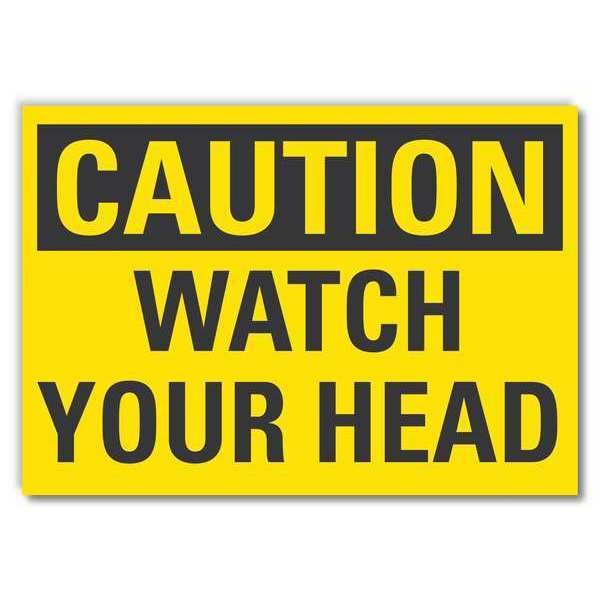 Caution Sign, Self-Adhesive Vinyl, 5 in. H, LCU3-0240-RD_7x5