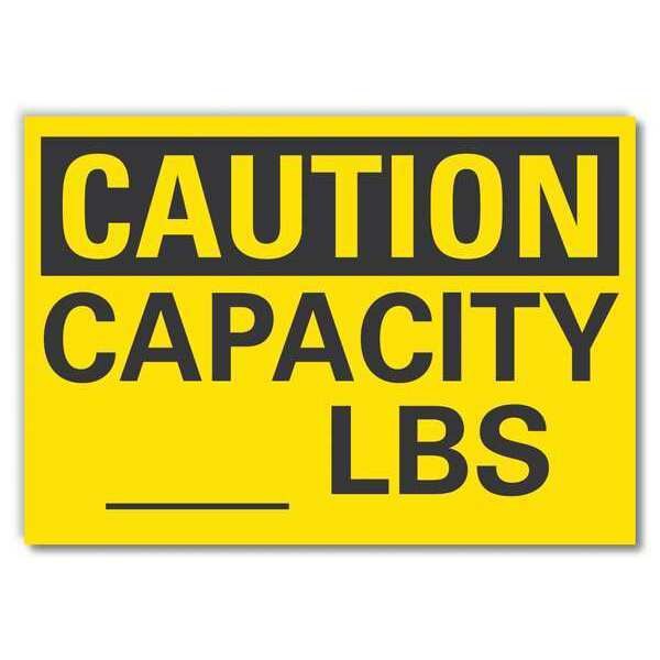 Caution Sign, Self-Adhesive Vinyl, 10 in H, LCU3-0241-RD_14x10