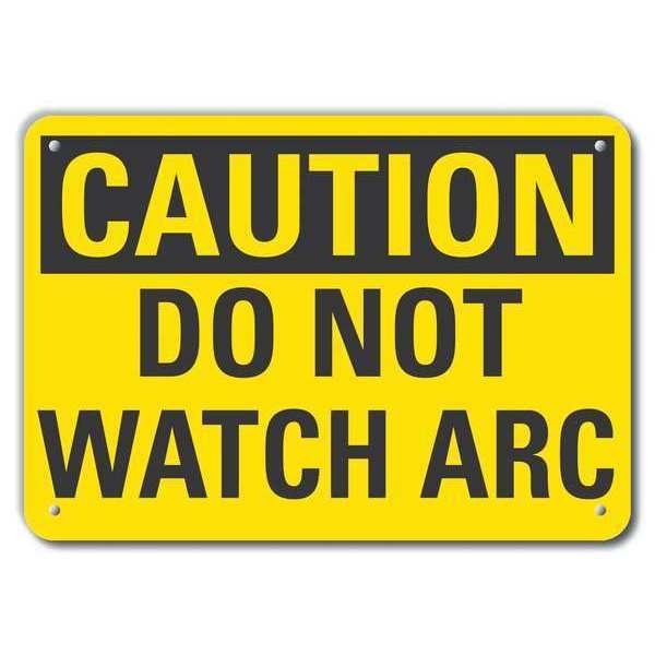 Caution Sign, Recycled Aluminum, 7 in. H, LCU3-0242-RA_10x7