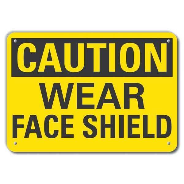 Caution Sign, Recycled Aluminum, 7 in. H, LCU3-0244-RA_10x7