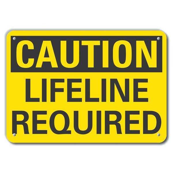 Caution Sign, Recycled Aluminum, 10 in. H