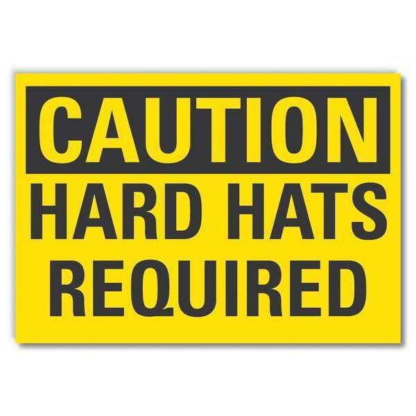 Caution Sign, Self-Adhesive Vinyl, 7 in. H, LCU3-0250-RD_10x7