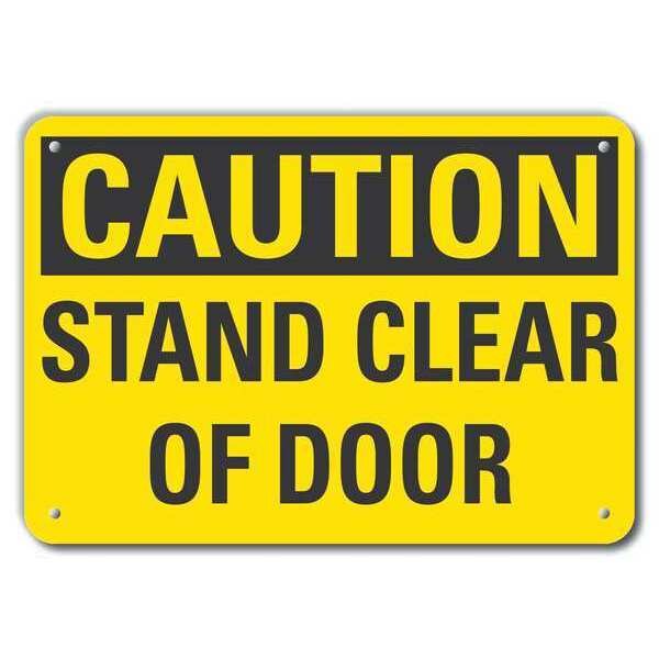 Caution Sign, 7 in H, 10 in W, Plastic, Vertical Rectangle, English, LCU3-0256-NP_10x7