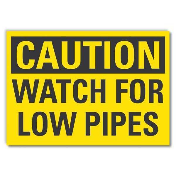 Caution Sign, Self-Adhesive Vinyl, 7 in. H, LCU3-0258-RD_10x7
